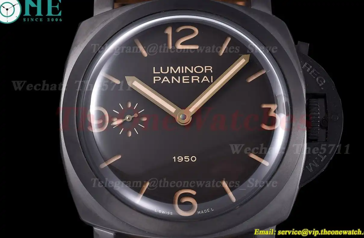 Luminor Pam375 47mm DLC LE Black Dial HWF A6497