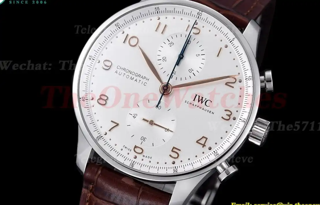 Portuguese Chrono IW371604 41mm SS LE White Num ZF A69355