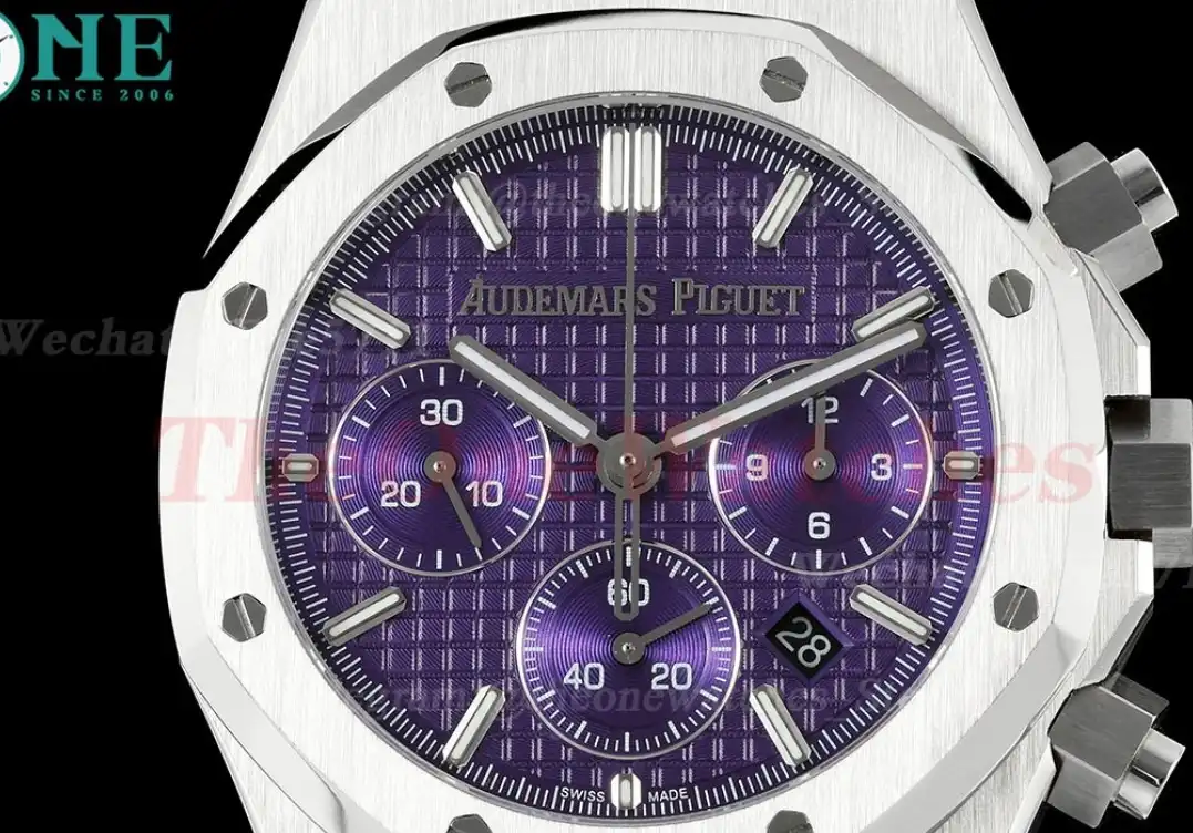 Royal Oak Chrono 26240BC 41mm SS SS Purple Stk BF A7750