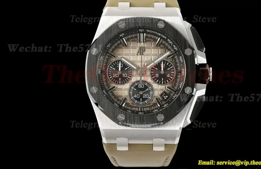 Royal Oak Offshore 26420 43mm SS LE Light Brown Wht APPF A4401