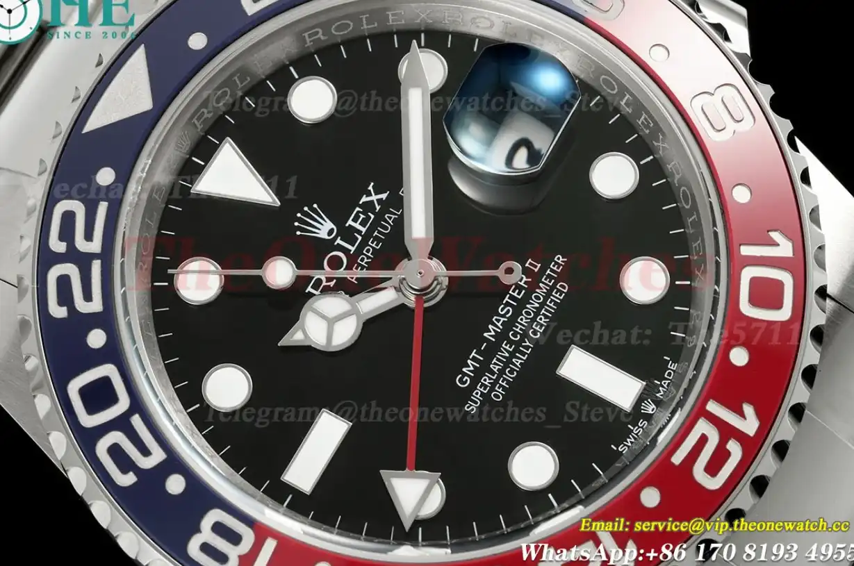 GMT Master II 126710 Pepsi Oys 40mm SS SS Black Dial EWEF V2 SH3285