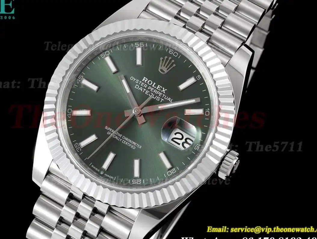 Datejust 126334 41mm Jub SS SS Green Dial JQF VR3235