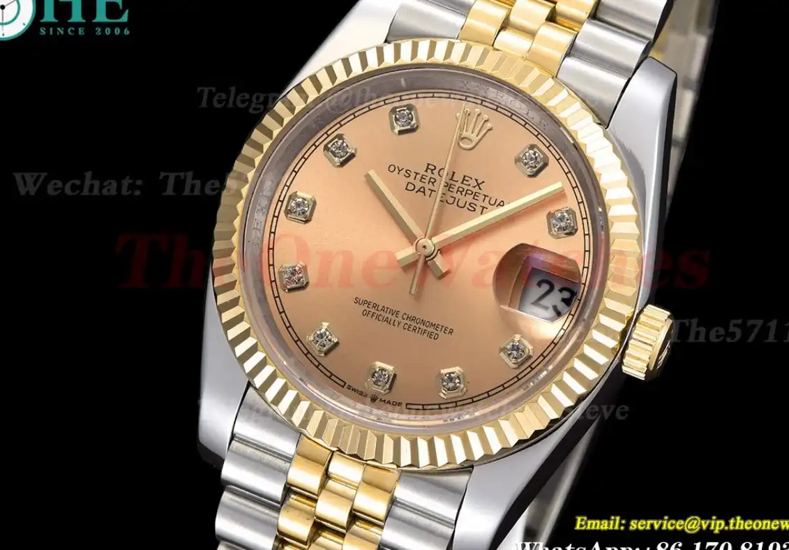 Datejust 126233 36mm Jub SS YG Rose Gold Dial Dia GDF MY8215