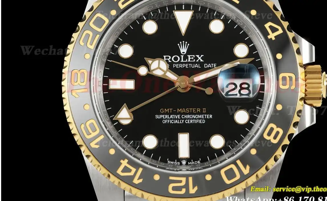 GMT Master II 126713 Jub 40mm YG SS Black Dial EWEF V2 SH3285