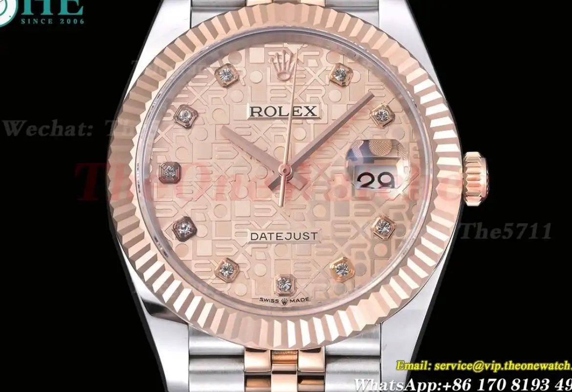 Datejust 126331 41MM RG SS Textured Dial EWEF A3235