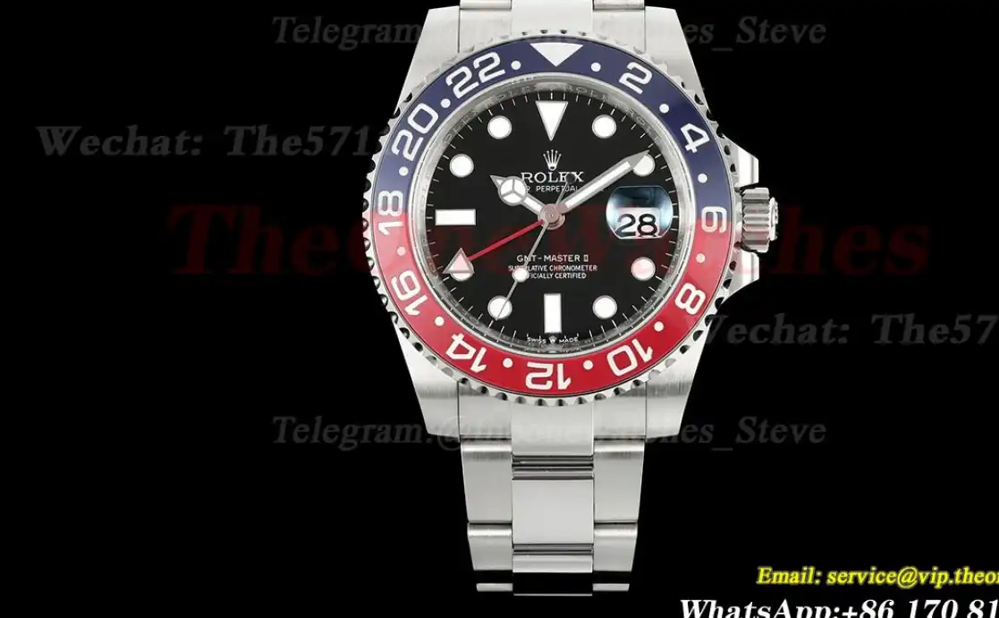 GMT Master II 126710 Pepsi Oys 40mm SS SS Black Dial EWEF V2 SH3285