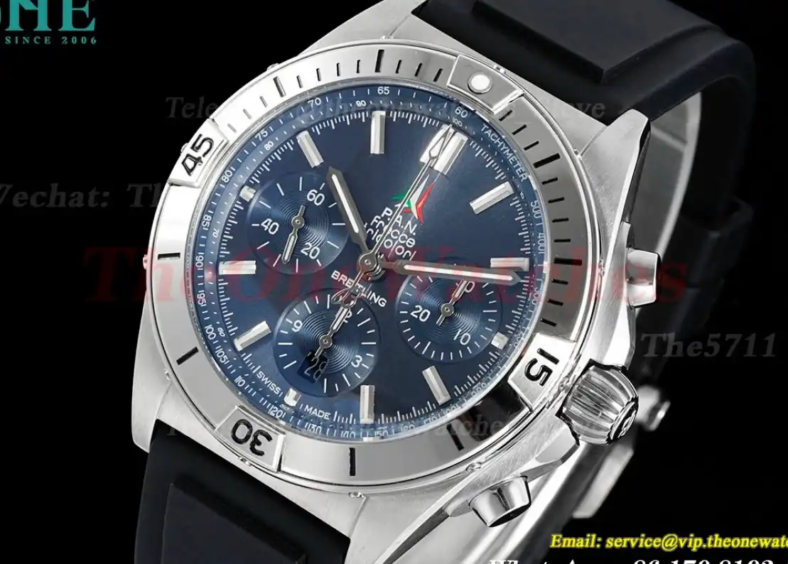 Chronomat B01 Frecce Tricolori 42MM SS RU Blue Stk TF A7750