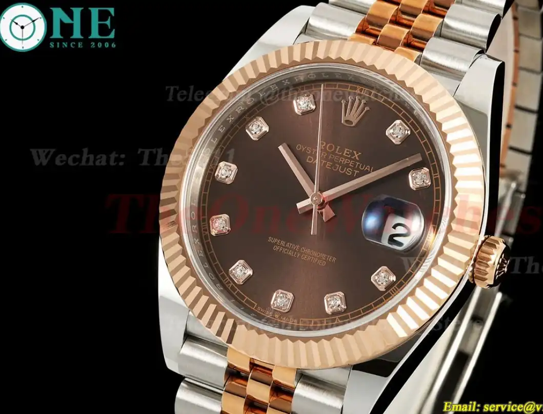 Datejust 126331 41mm Jub RG SS Brown Dia EWEF A3235