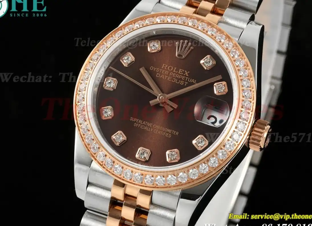 Datejust 278271 31mm Jub Dia SS RG Brown Dia GMF A2824