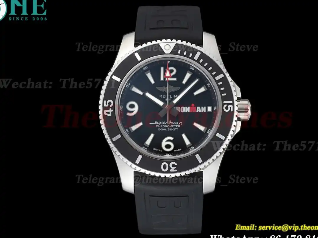 Superocean Ironman 44mm SS RU Black Dial BLSF A2824