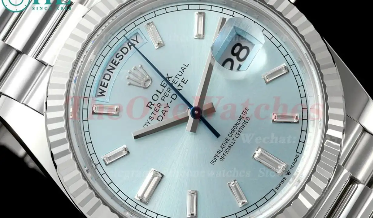 DayDate 228236 40mm SS SS Ice Blue Dia THBF SH3255(Tungsten Heavy Version)