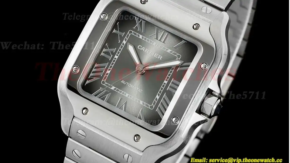 Santos De Cartier 35mm SS SS Grey Dial AF MY9015