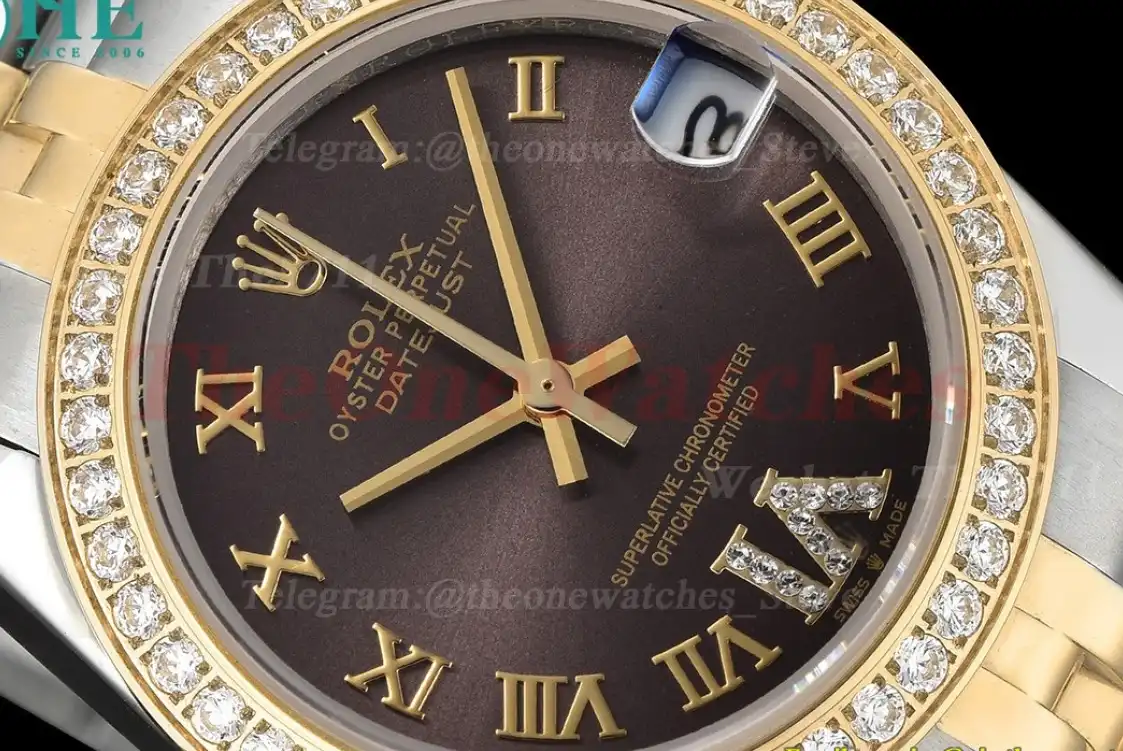 Datejust 28mm Dia YG SS Chocolate Rmn GDF MY8215