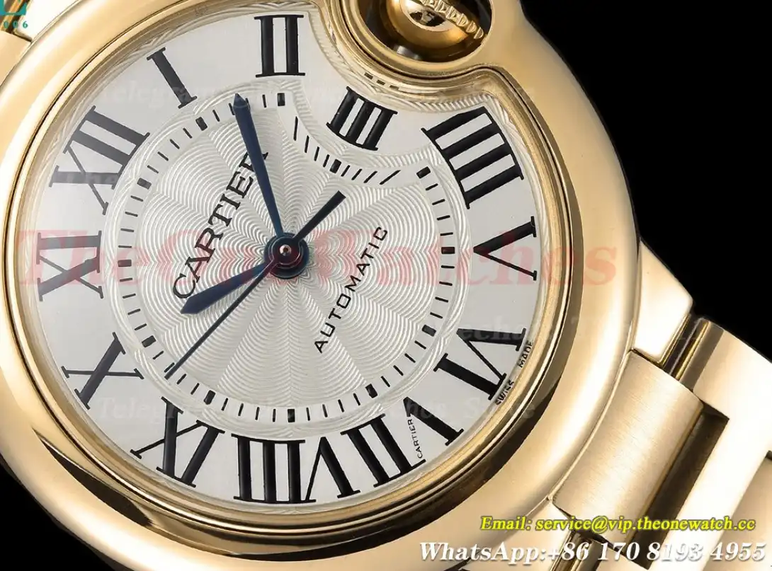 Ballon Bleu De Cartier 33mm YG YG White Rmn Oyster GDF NH05