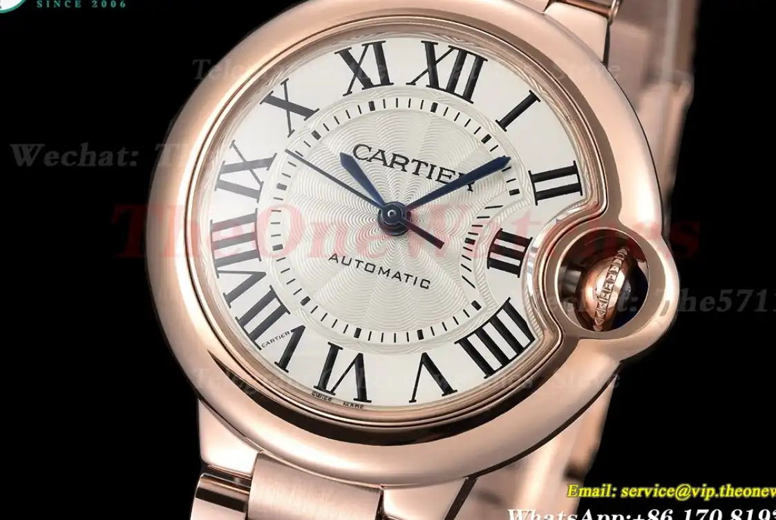 Ballon Bleu De Cartier 33mm RG RG White Rmn GDF NH05