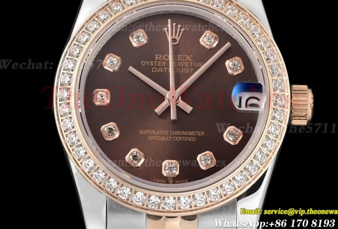 Datejust 28mm Dia RG SS Brown Dia GDF MY8215