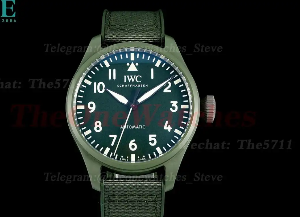 Big Pilot 43mm Woodland Cer NY Green Dial M+ 8N24