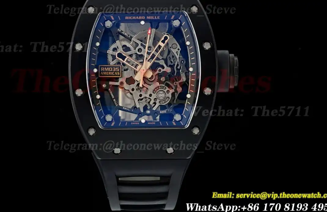 RM035-02 Black RG RU Skeleton Dial Sonic RMAL1