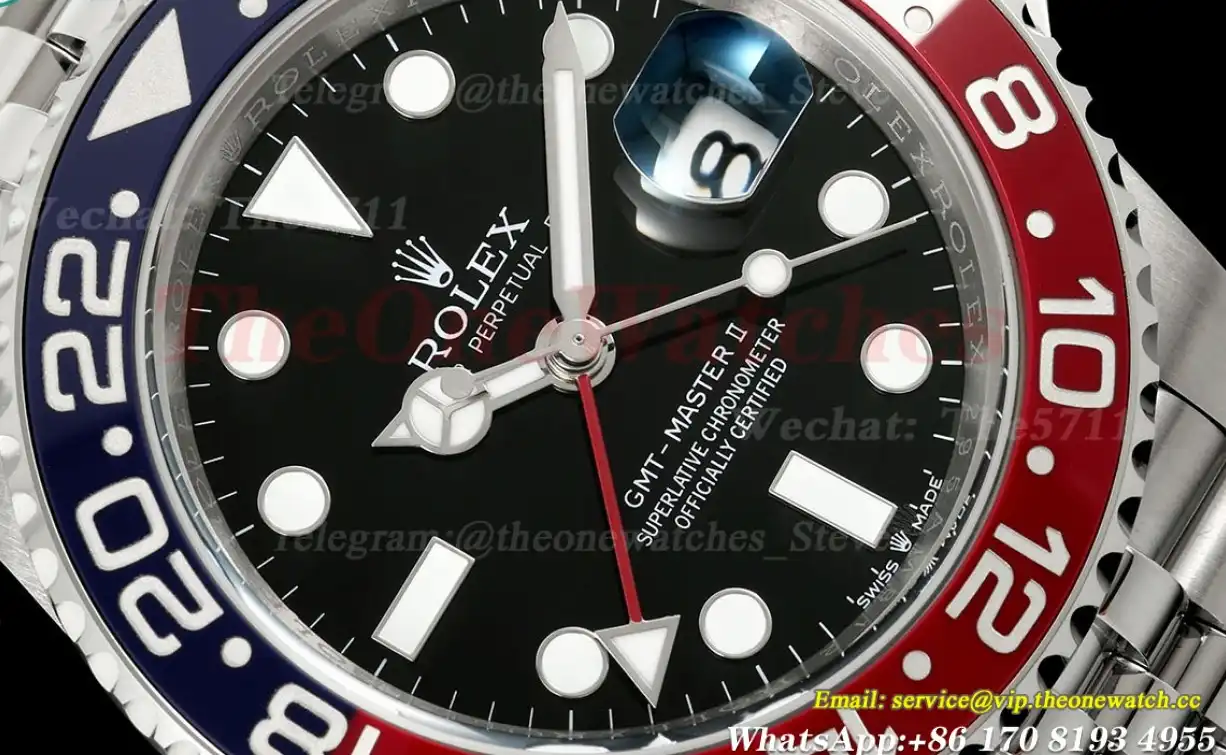 GMT Master II 126710 Pepsi Jub 40mm SS SS Black Dial EWEF V2 SH3285