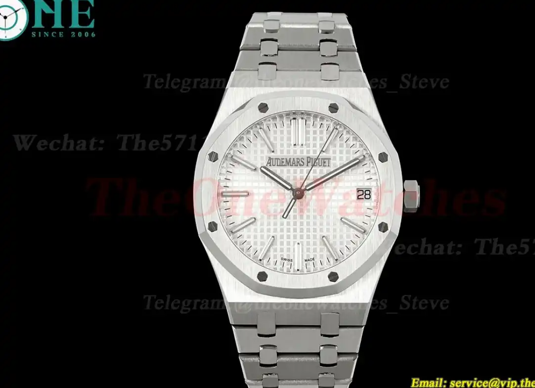 Royal Oak 41mm 15510 SS SS White Stk IPF A4302 Super Clone