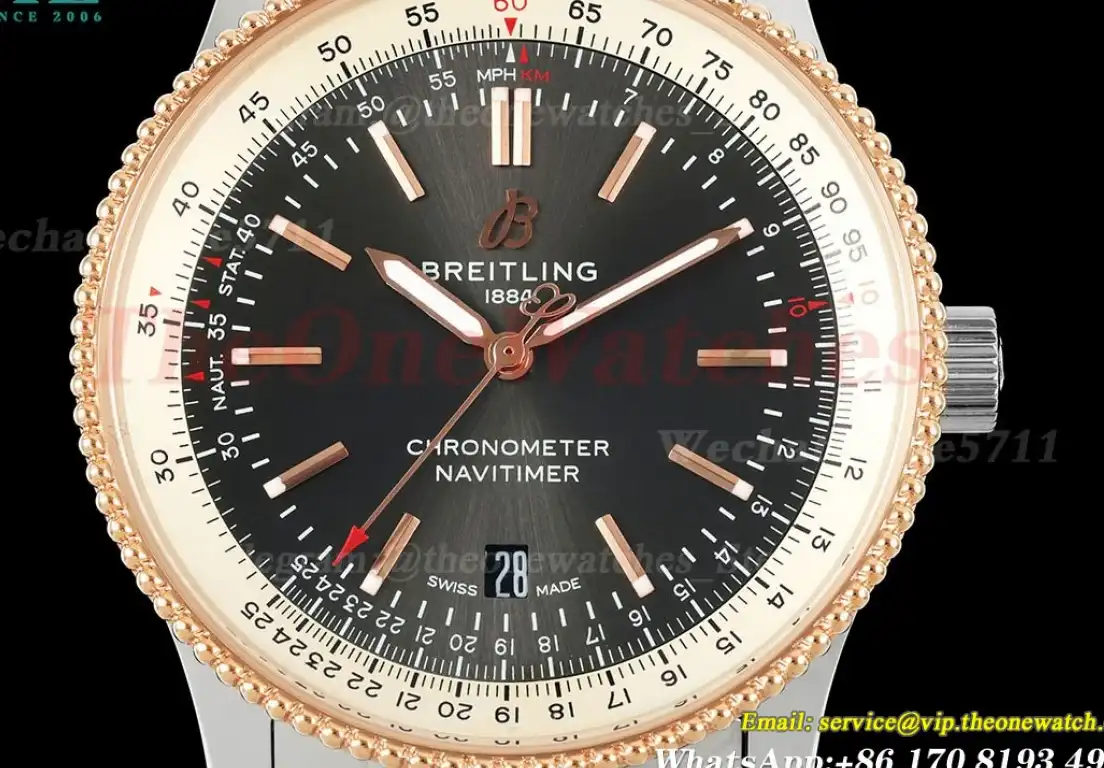 Navitimer 1 41mm Date RG SS Grey Dial TF A2824