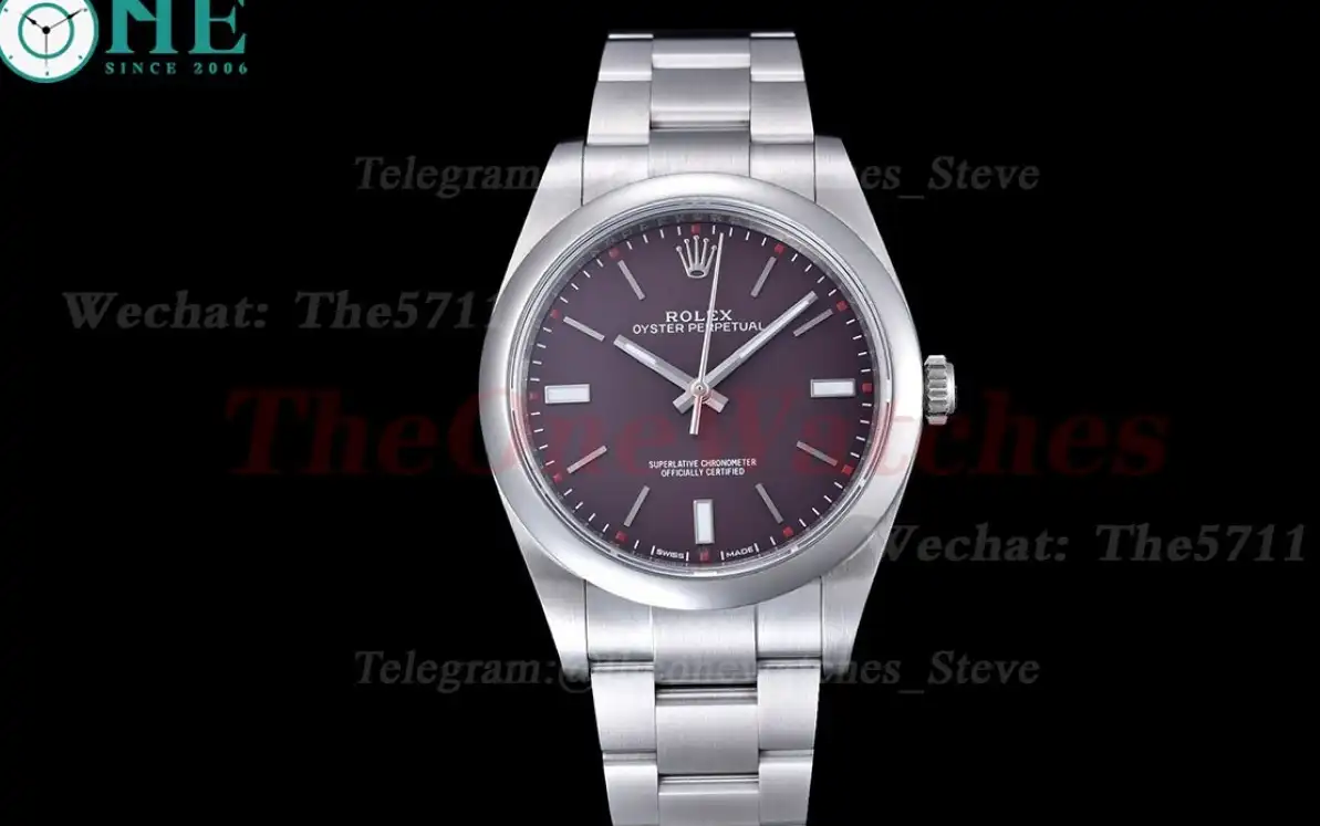 Oyster Perpetual 114300 39mm SS SS Purple EWF VR3132