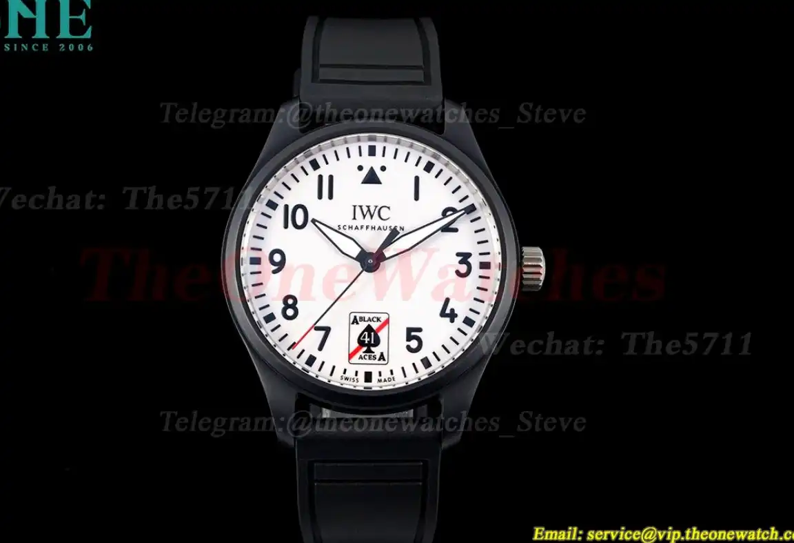 Pilot Mark Black Aces 41mm Cer RU White Dial M+ MY9015