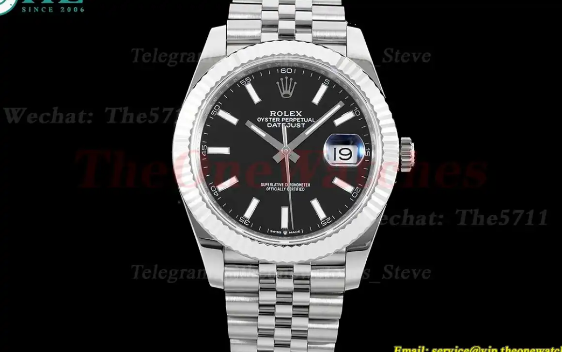 Datejust 126334 41mm Jub 904L SS SS Black Stk ARF VR3235