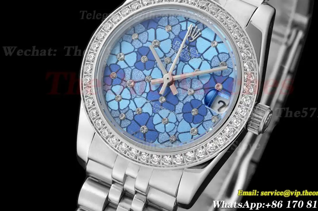 Datejust 28mm Dia SS SS Blue Flower Dial GDF MY8215