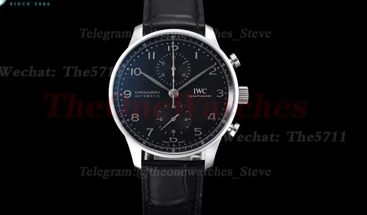 Portuguese Chrono IW371609 41mm SS LE Black Num ZF A69355