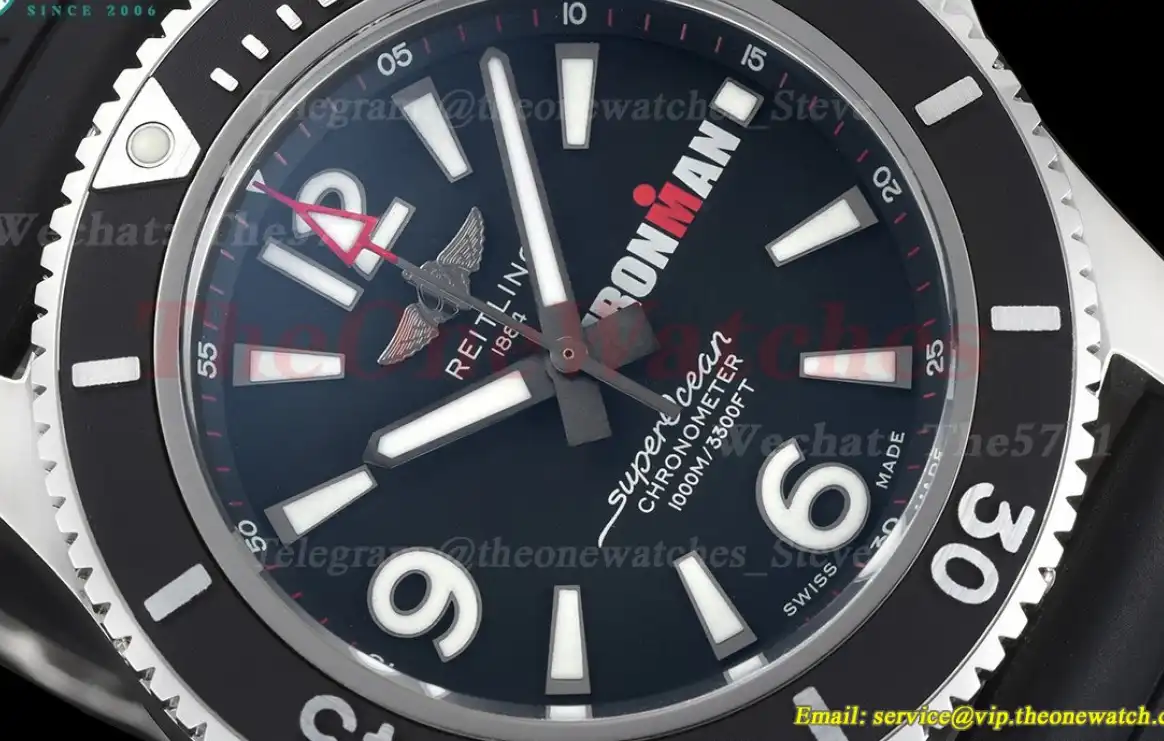 Superocean Ironman 44mm SS RU Black Dial BLSF A2824