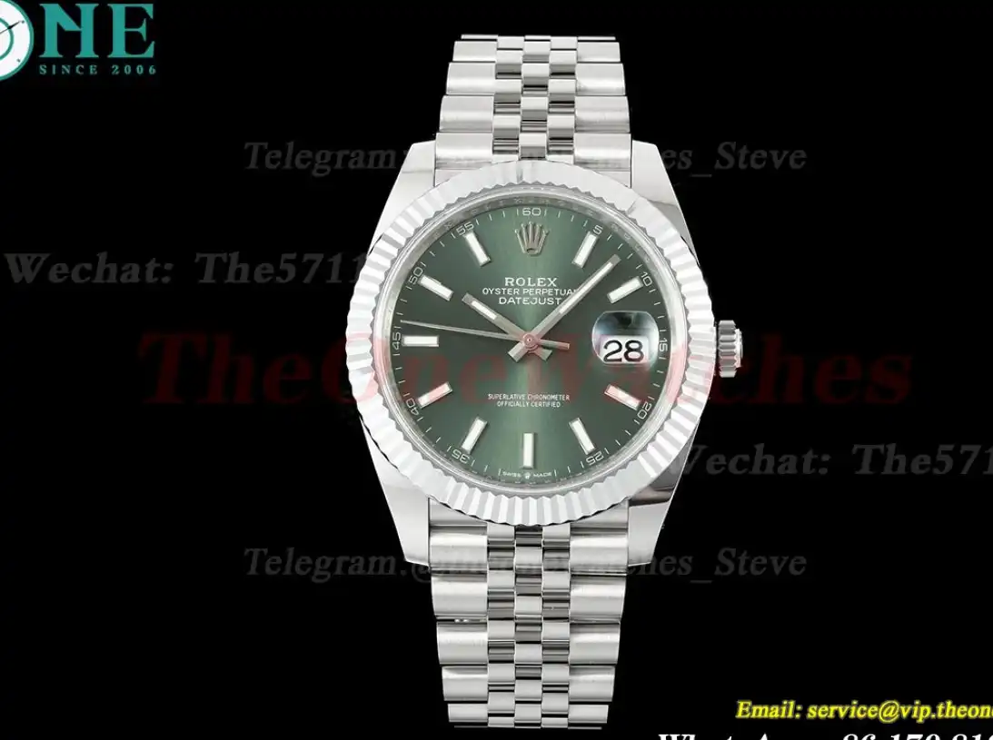 Datejust 126334 41mm Jub SS SS Green Dial JQF VR3235