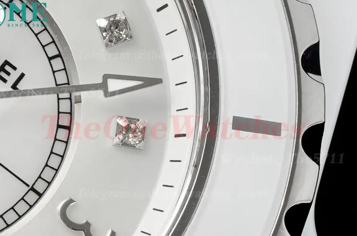 J12 33mm White Ceramic Cer White Num Dia HTF Quartz