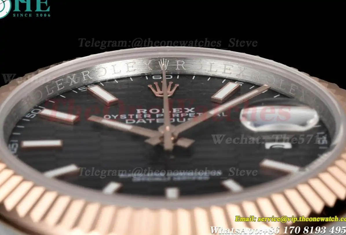 Datejust 126331 41mm Jub RG SS Grey Textured Stk GDF MY8215