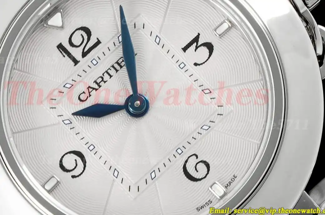 Pasha De Cartier Ladies 30mm SS SS White Dial AF Quartz