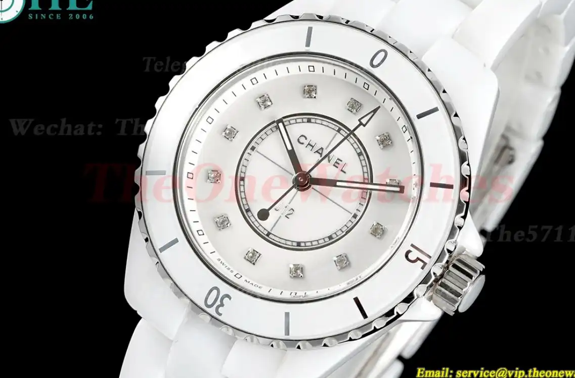 J12 33mm White Ceramic Cer White Dia HTF Quartz