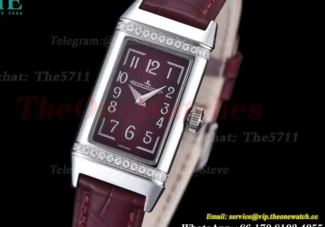 Reverso 20mm Diamond Bezel SS LE Wine Red Dial RXW Qtz