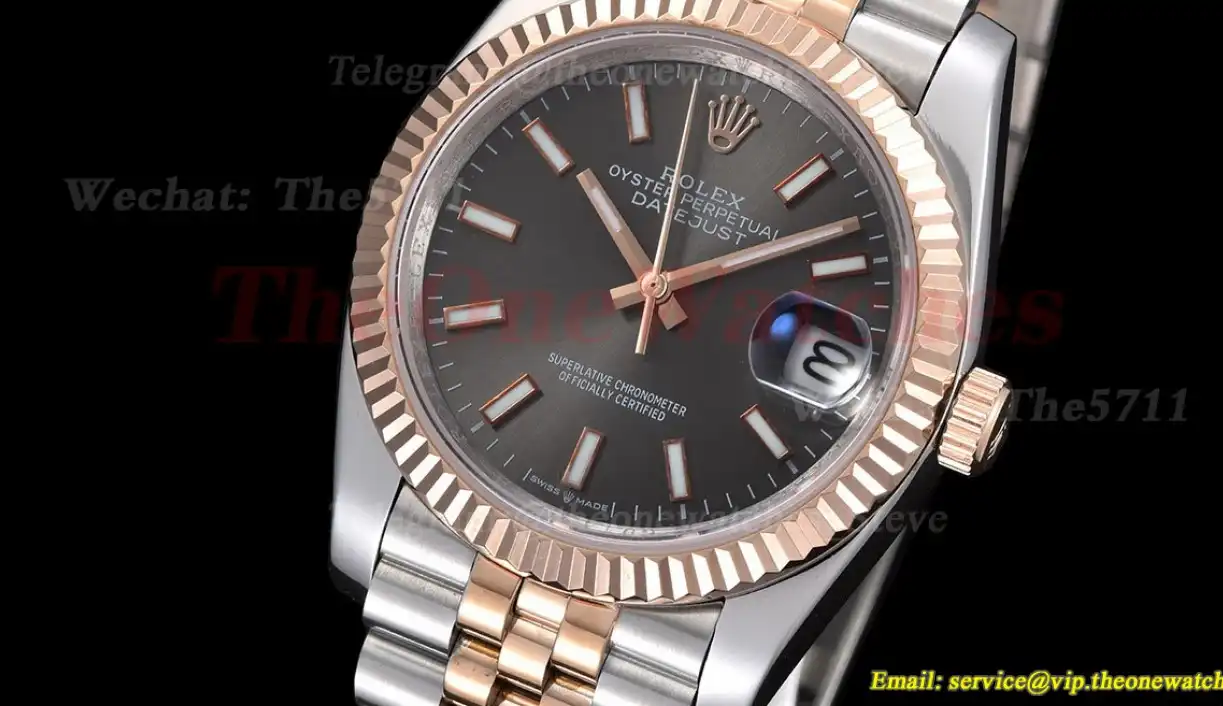 Datejust 126231 36mm Jub RG SS Grey Stk GDF MY8215