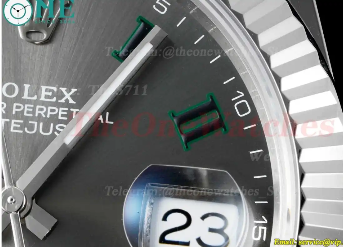 Datejust 126334 41mm Wimbledon Jub SS SS Grey Dial VSF VS3235