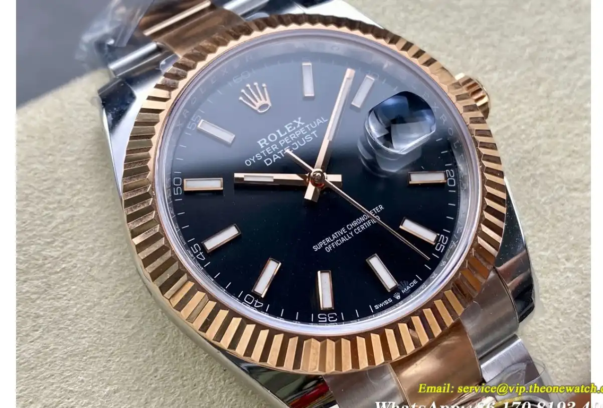 Datejust 126331 41mm Oys RG SS Black Stk ARF SH3235(Tungsten Heavy Version)