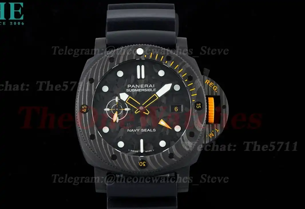 Submersible PAM1324 44mm Carbon RU Black Dial VSF P9011