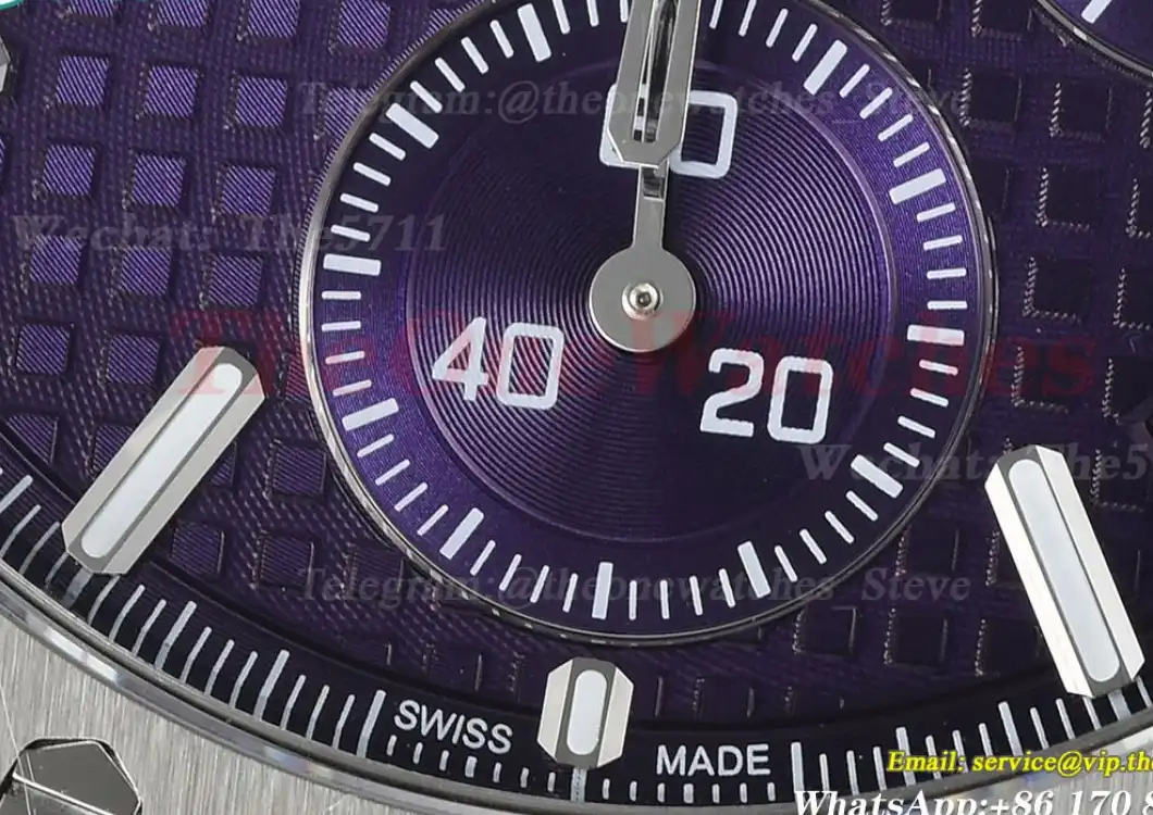 Royal Oak Chrono 26240ST 41mm SS SS Purple Dial APS SH4401 Super Clone