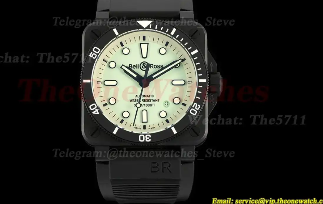 BR03 42mm Cer RU Green Dial M+F A2892