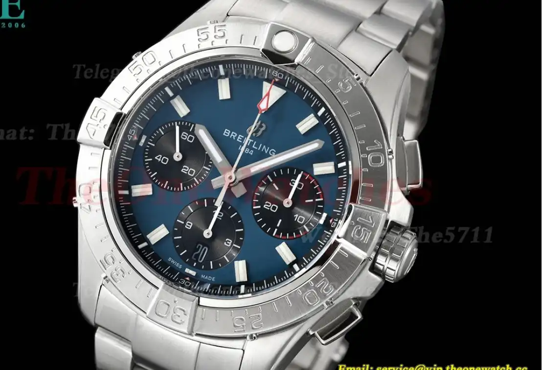 Avenger B01 Chrono 44mm SS SS Blue Dial BLSF Cal.01