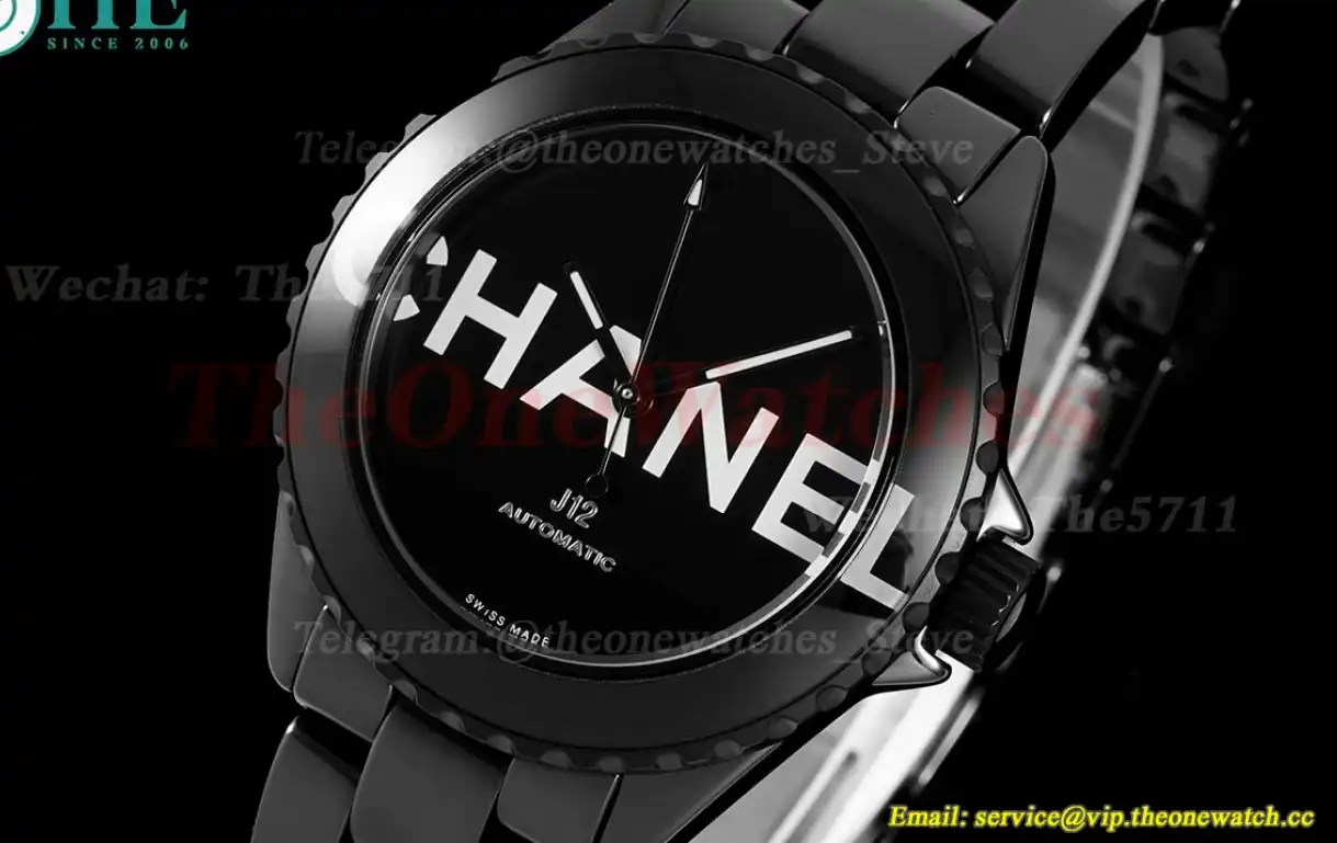 J12 38mm Black Ceramic Cer Chanel Dial HTF A21.1