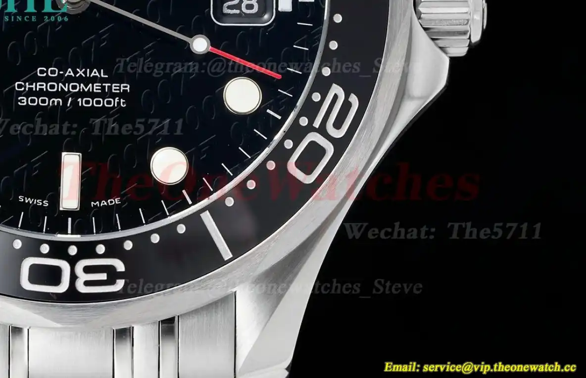 Seamaster 300m 007 50th SS SS Black Dial OMF A2824