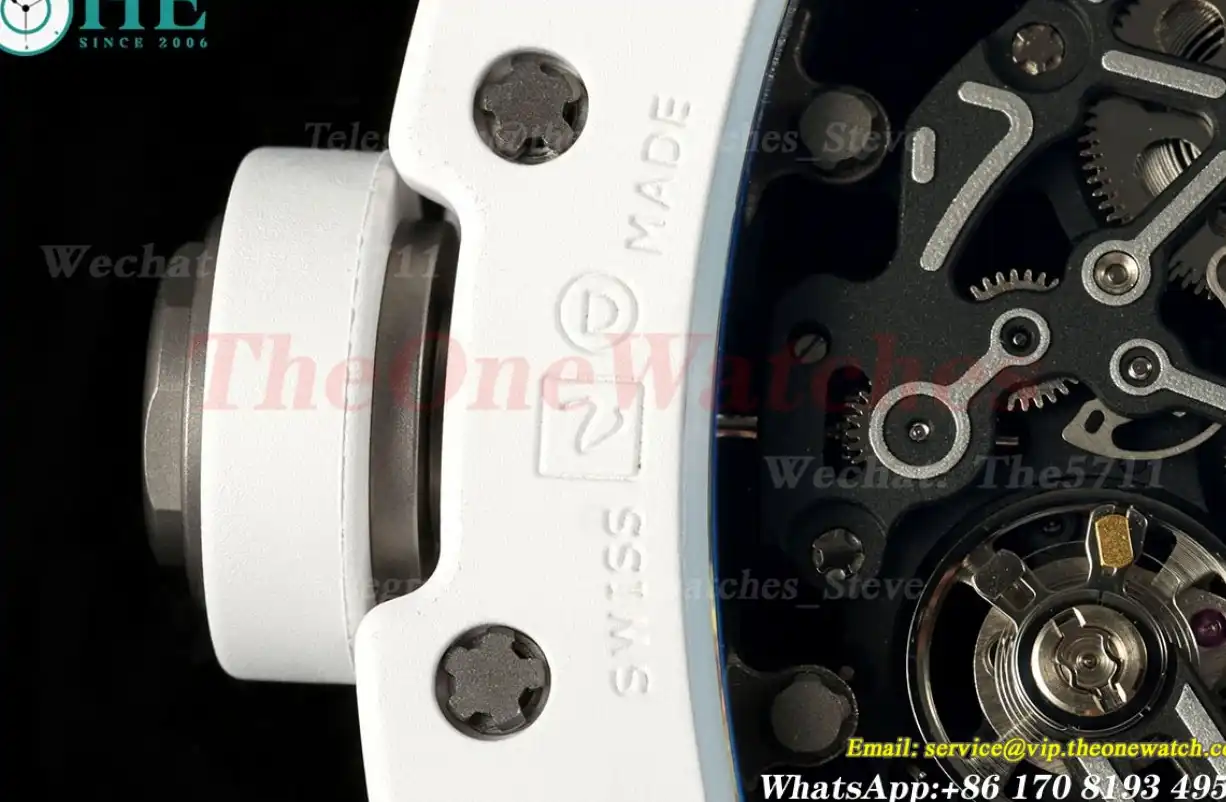 RM055 43mm White Cer RU Skeleton Dial ZF RMAL2 Super Clone