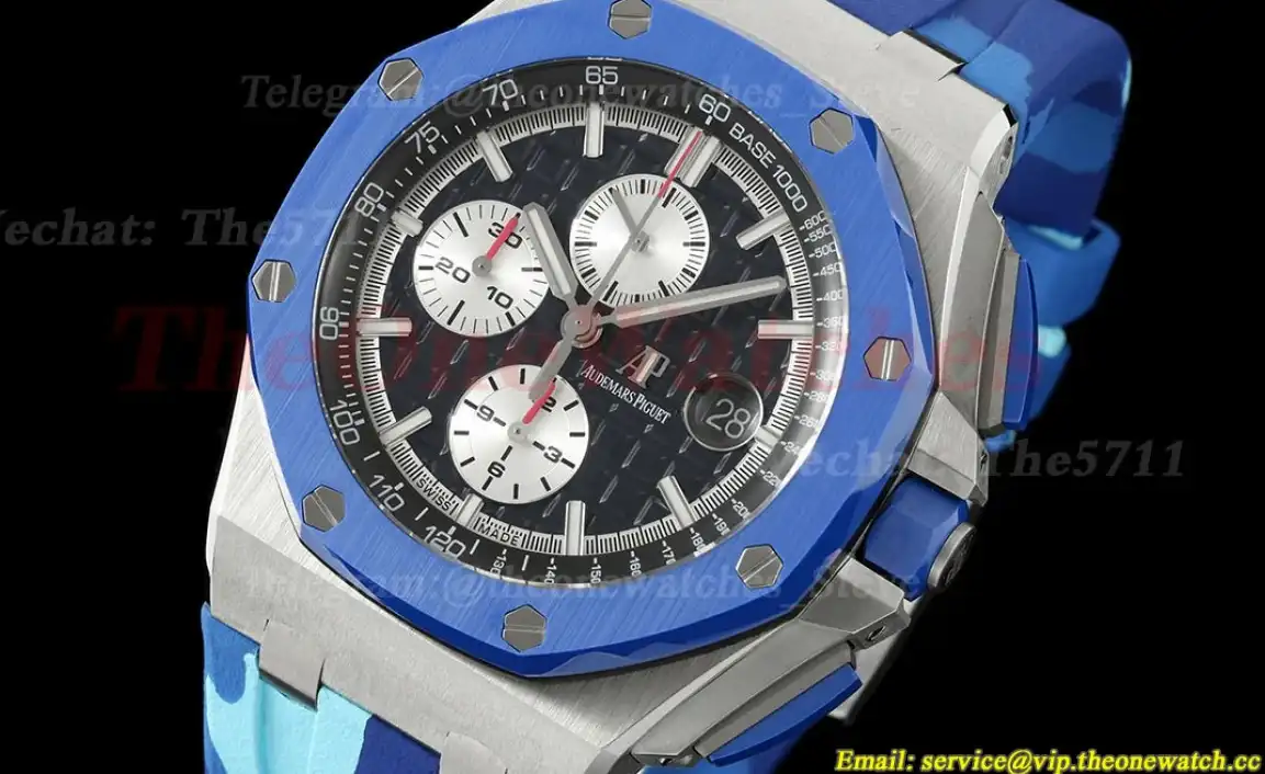 Royal Oak Offshore 26400SO Camouflage 44mm SS RU Blue Dial TKF A7750