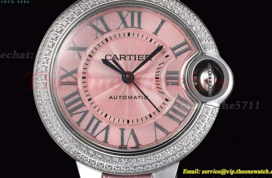 Ballon Bleu De Cartier 33mm Dia SS LE Pink Dial GDF NH05