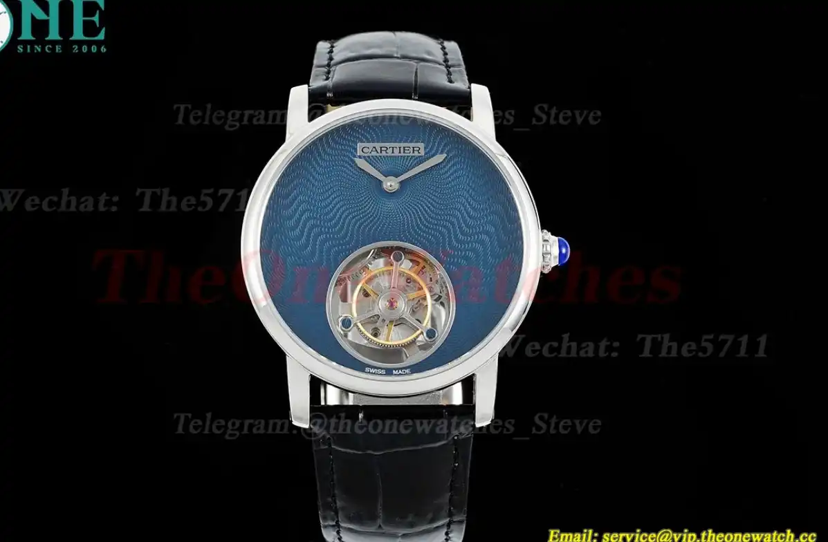 Rotonde De Cartier 40mm SS LE Blue Corrugated Dial RMSF Tourb